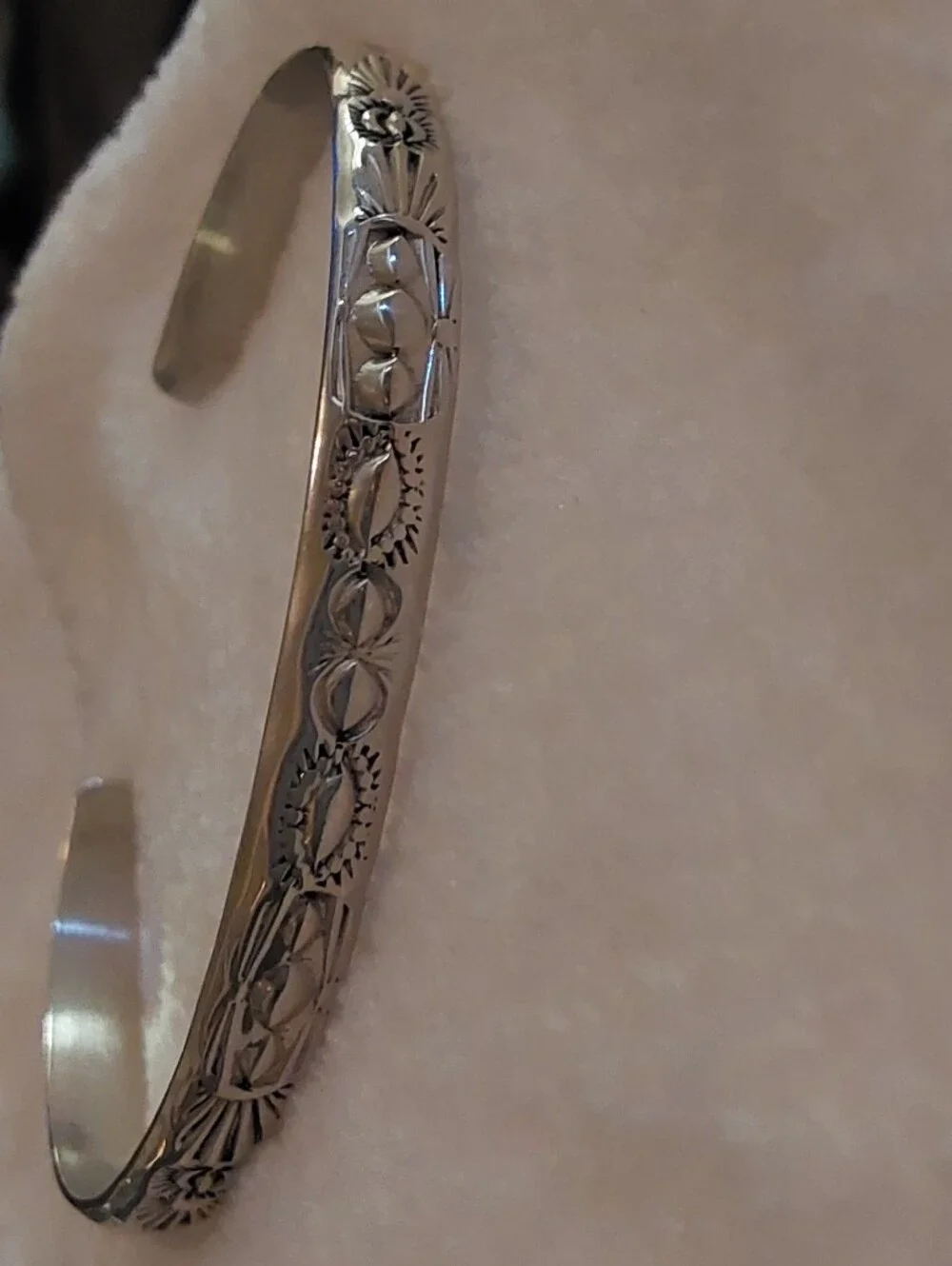 🌺 NEW Hand Crafted Sterling Silver Indian Design Bracelet - Picture 9 of 12
